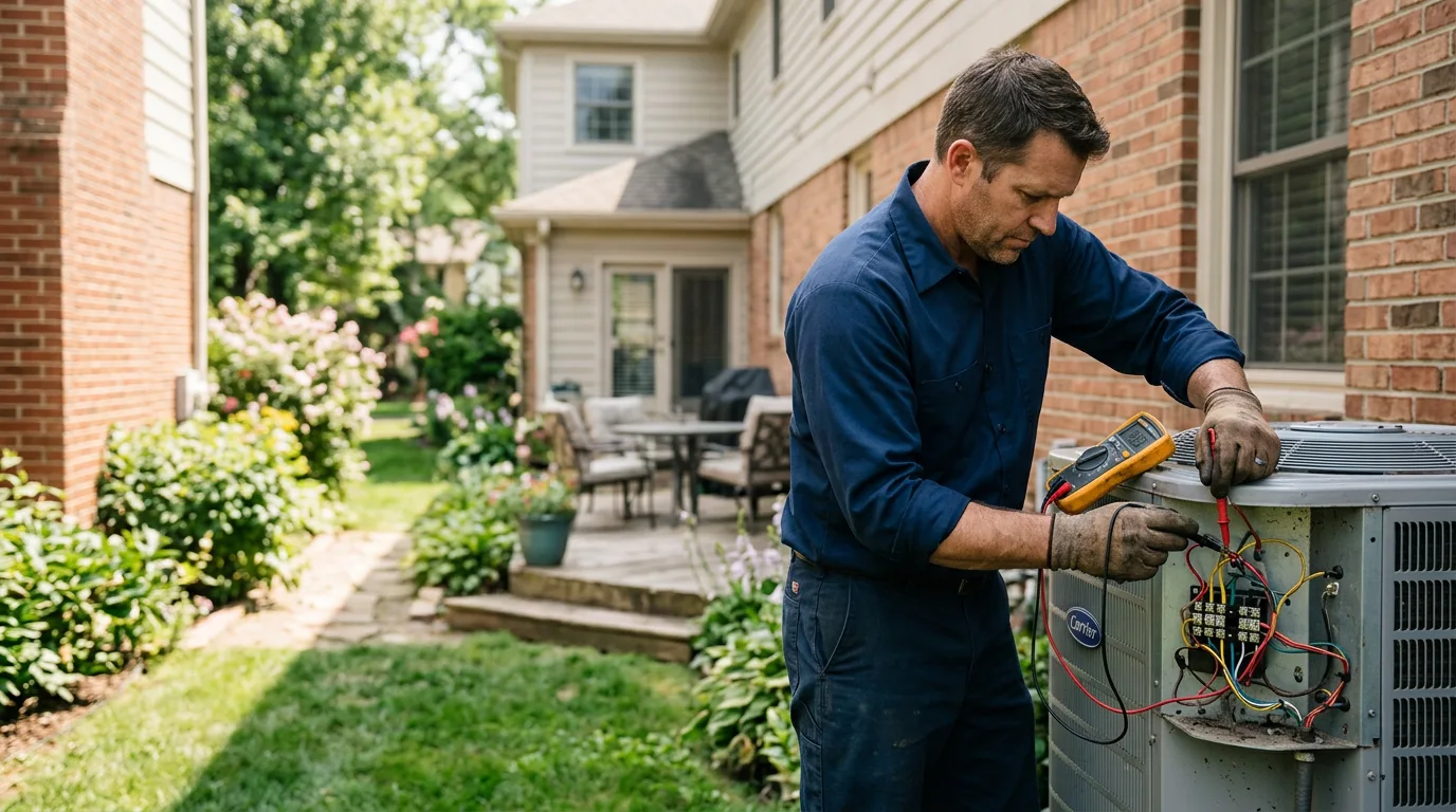 HVAC technician working near Wilson, OK